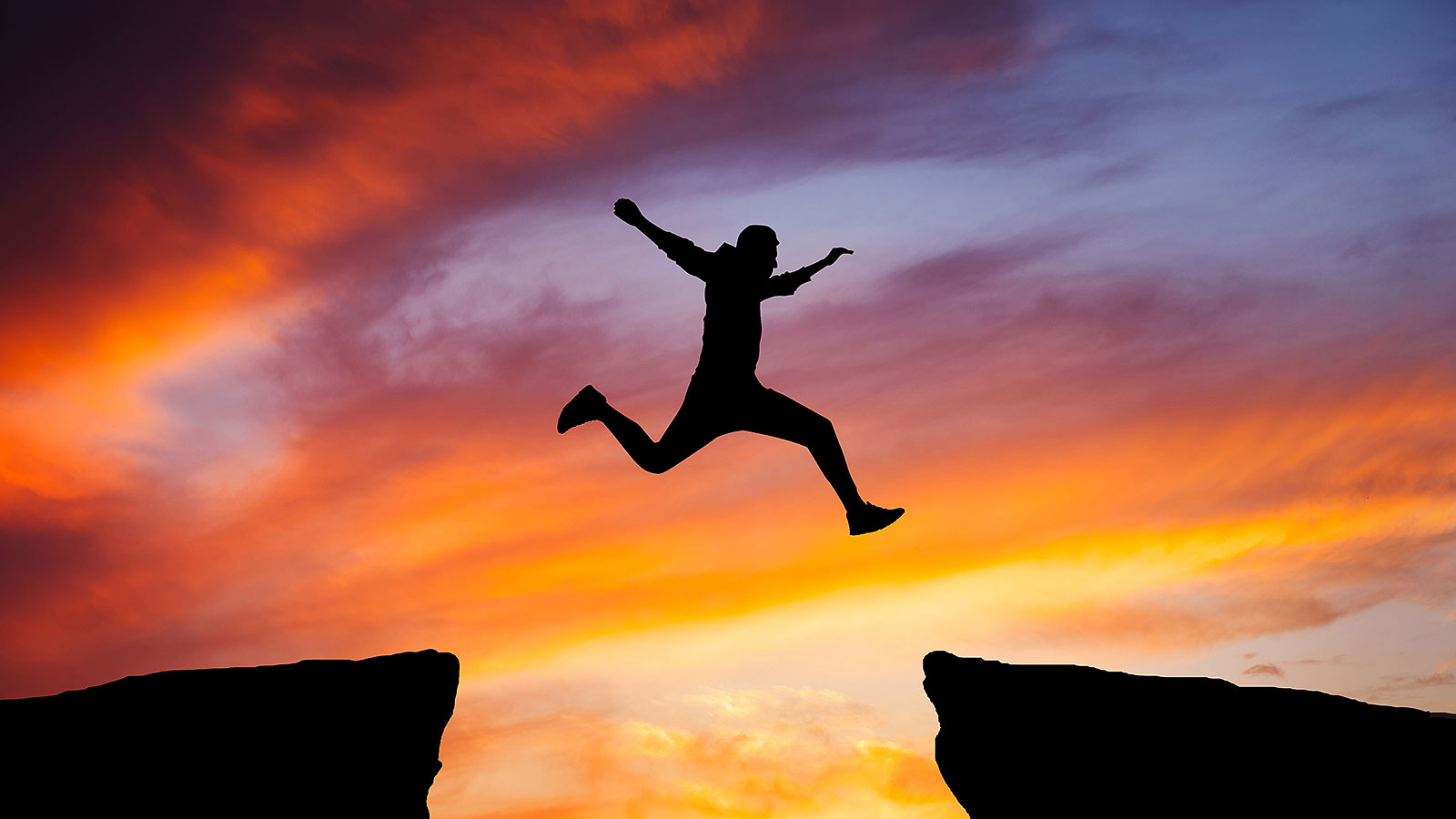 <p>leap in</p>
