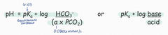 <p>What does pKa represent in the Henderson-Hasselbalch equation?</p>