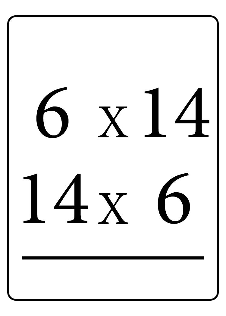 <p>6×14 or 14×6 = ?</p>