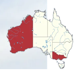 <p>Western Australia and Victoria</p>