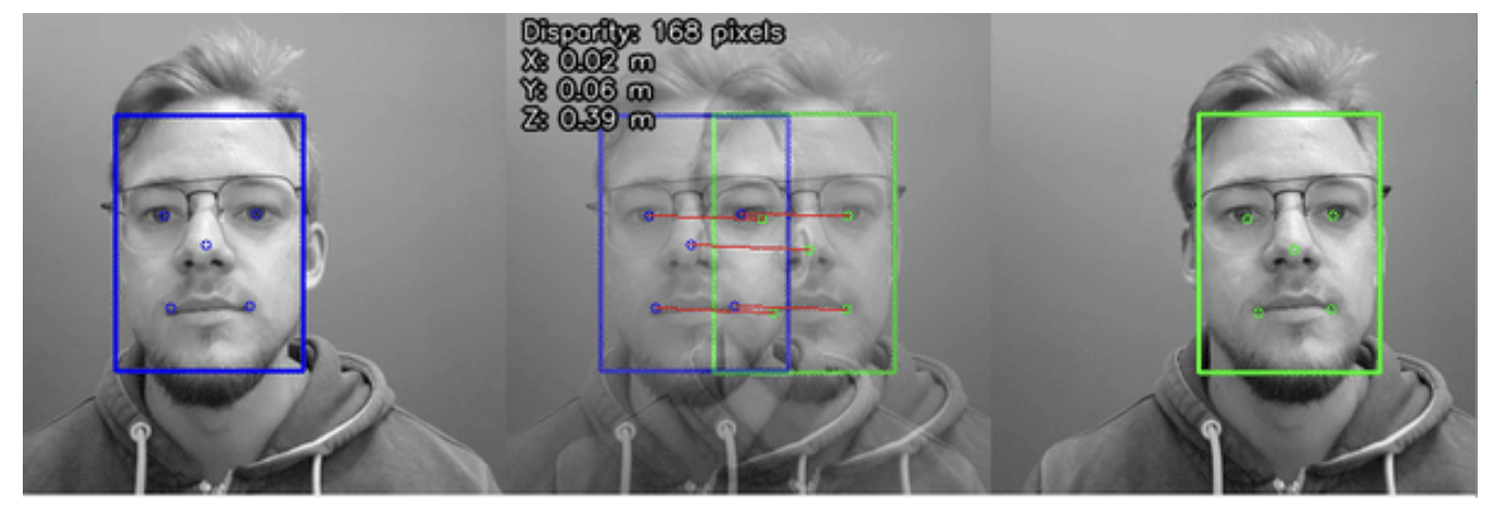 <p><u>Virtual Binocular Disparity</u></p><p>(This is describing how machines simulate binocular disparity the same way your brain does — but using cameras instead of eyes.)</p><p>• This is virtual binocular disparity – on a special camera with __ lenses.</p><p>• The middle image represents the __, which highlights ?.</p><p>• The camera mimics how our brain processes disparity – matching points between __to reconstruct depth.</p>