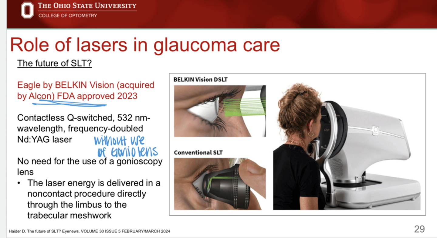 <p>Do you need to use a gonioscopy lens with Eagle by BELKIN Vision?</p>