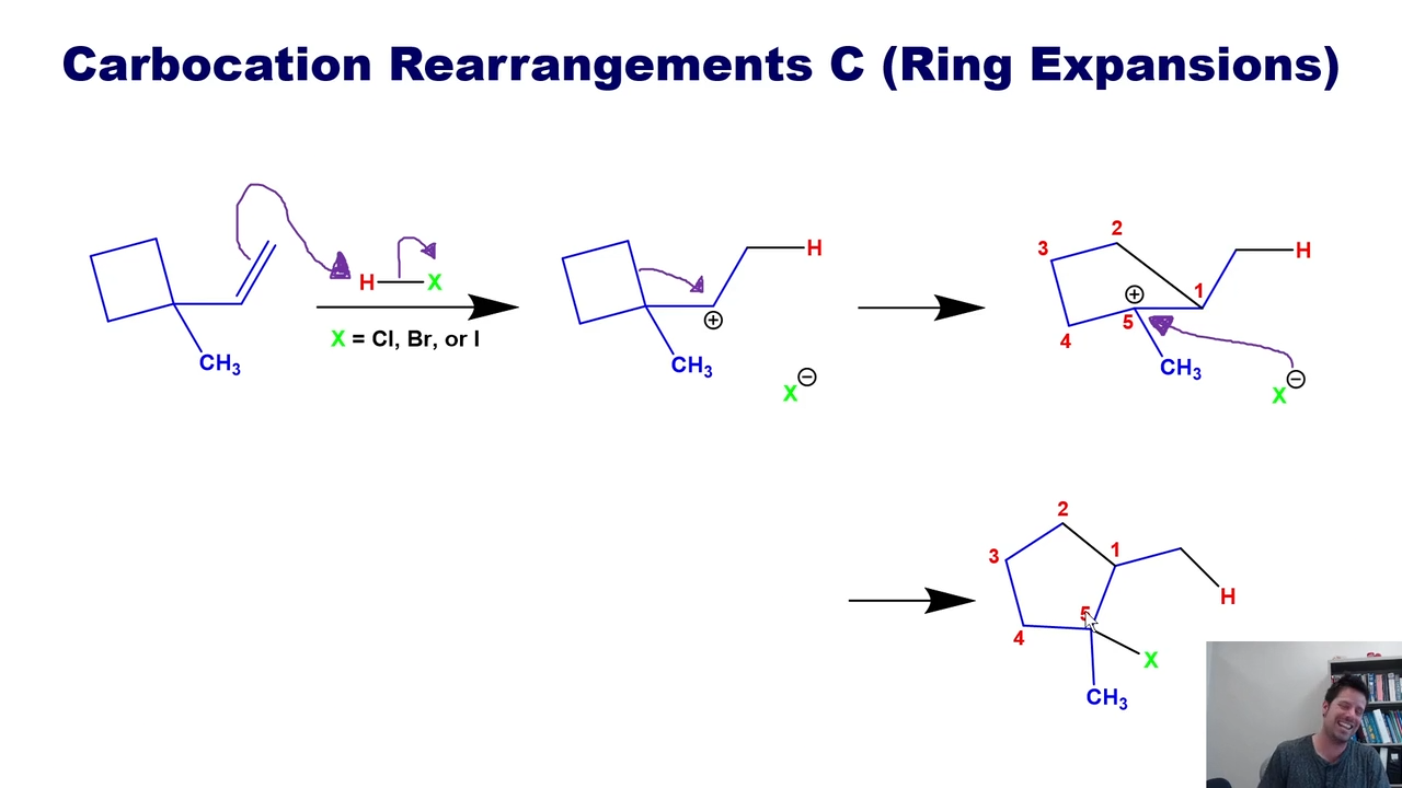 <p>Like1,2 methyl reactions, but done to reduce ring strain</p>