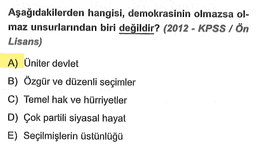 <p>Demokrasi için seçim ve özgürlük şarttır ancak devletin tek merkezden yönetilmesi bir zorunluluk değildir.</p>