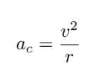 <p>The acceleration pointing toward the center of a circle that makes an object turn.</p>
