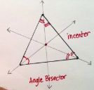 <p>Cuts angles in half</p>