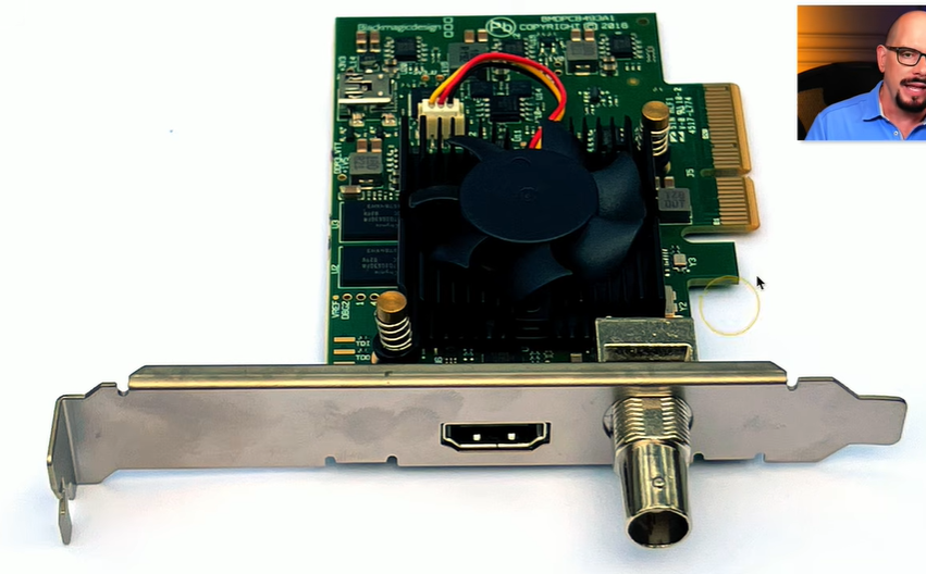 <p>Converts video signals to digital signals. When taking video lots of data is being transferred so high bandwidth, to handle this it uses a PCIe connection.</p>