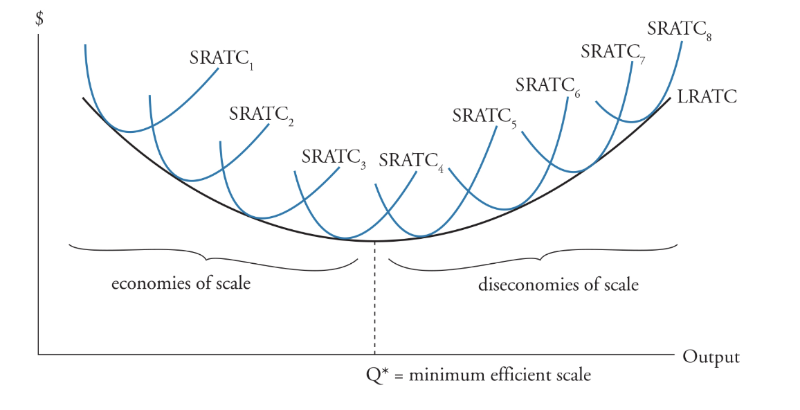 <p>What is shown in <strong>Economies and Diseconomies of Scale Graph? </strong></p>