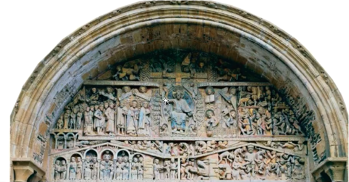 <p>last judgement, west portal of st. foy</p>