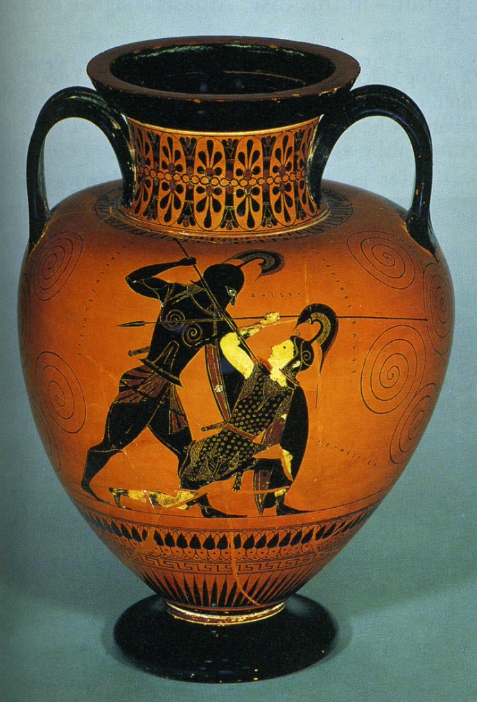 <p>Achilles and Penthesileia by Exekias</p>