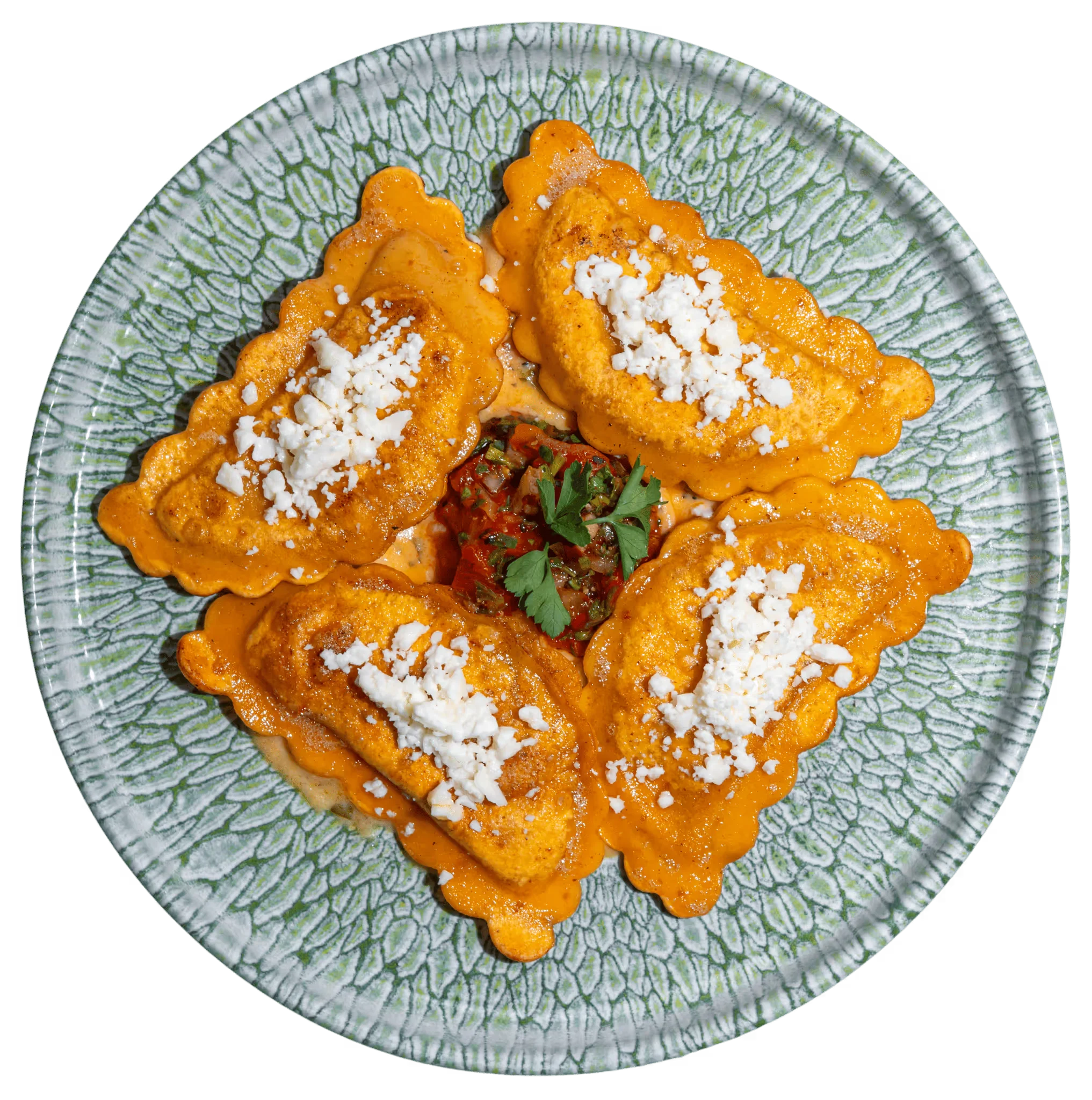 <p>QUESA BIRRIA RAVIOLI</p>