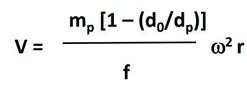 <p>Spiegate brevemente il significato di alcuni dei termini rappresentati nell’equazione sotto riportata, riferita alla velocità di sedimentazione di macromolecole</p>