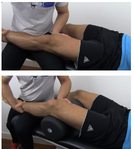 <p>The Varus Adduction Stress test</p>