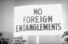 <p>a policy of non-involvement in foreign affairs</p>