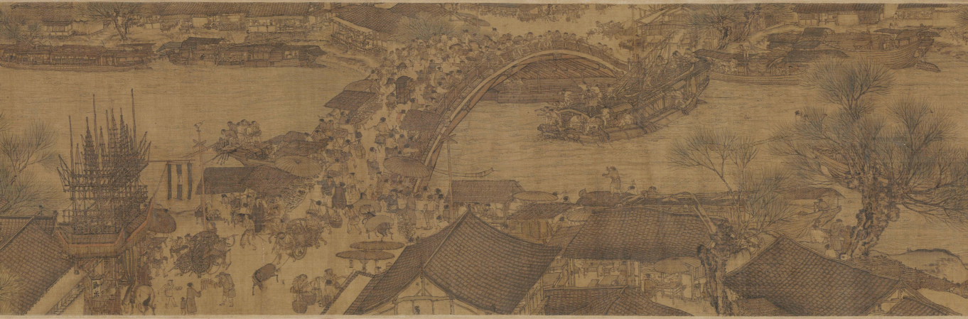 <p><strong>Le Jour de Qingming le long de la rivière (Qingming Shanghe Tu)</strong></p><p>Artiste : Zhang Zeduan<br>Date : <strong>début du XIIe siècle (vers 1100-1125)</strong><br>Technique : <strong>rouleau horizontal, encre et légères couleurs sur soie</strong><br>Lieu : Musée du Palais</p><div data-type="horizontalRule"><hr></div><p> <span data-name="jigsaw" data-type="emoji">🧩</span> Type</p><p>Peinture narrative en <strong>rouleau horizontal</strong>.</p><div data-type="horizontalRule"><hr></div><p> <span data-name="jigsaw" data-type="emoji">🧩</span> Sujet</p><p>La vie quotidienne pendant la <strong>fête de Qingming</strong> dans la capitale des Song (<strong>Bianjing</strong>, actuelle Kaifeng).</p><div data-type="horizontalRule"><hr></div><p> <span data-name="art" data-type="emoji">🎨</span> Description</p><ul><li><p>long rouleau qui se déroule progressivement</p></li><li><p>campagne → rivière → ville → centre urbain</p></li><li><p><strong>plus de 800 personnages</strong></p></li><li><p>marchands, artisans, voyageurs, fonctionnaires</p></li><li><p>pont monumental, bateaux, boutiques, maisons.</p></li></ul><div data-type="horizontalRule"><hr></div><p> <span data-name="gear" data-type="emoji">⚙</span> Caractéristiques stylistiques</p><ul><li><p><strong>grande précision documentaire</strong></p></li><li><p>narration continue</p></li><li><p>multitude de détails</p></li><li><p>absence de point de vue unique</p></li><li><p>composition qui guide le regard au fil du déroulement du rouleau.</p></li></ul><div data-type="horizontalRule"><hr></div><p> <span data-name="sunrise" data-type="emoji">🌅</span> Style</p><p><span data-name="point_right" data-type="emoji">👉</span> <strong>Dynastie des Song du Nord</strong><br><span data-name="point_right" data-type="emoji">👉</span> peinture de genre (vie quotidienne)<br><span data-name="point_right" data-type="emoji">👉</span> réalisme et observation minutieuse.</p><div data-type="horizontalRule"><hr></div><p> <span data-name="brain" data-type="emoji">🧠</span> Particularité majeure</p><p><span data-name="point_right" data-type="emoji">👉</span> véritable <strong>panorama de la société chinoise</strong> :</p><ul><li><p>commerce</p></li><li><p>transports</p></li><li><p>architecture</p></li><li><p>vie urbaine</p></li><li><p>hiérarchie sociale.</p></li></ul><p><span data-name="arrow_right" data-type="emoji">➡</span> Contrairement aux grands paysages de Fan Kuan ou Guo Xi, <strong>l'homme devient ici le sujet principal</strong>.</p><div data-type="horizontalRule"><hr></div><p> <span data-name="brain" data-type="emoji">🧠</span> Sens</p><ul><li><p>prospérité de l'empire Song</p></li><li><p>organisation de la ville</p></li><li><p>célébration de la vie quotidienne et de l'activité économique.</p></li></ul><div data-type="horizontalRule"><hr></div><p> <span data-name="fire" data-type="emoji">🔥</span> Importance</p><p>L'une des <strong>œuvres les plus célèbres de toute l'histoire de l'art chinois</strong>, souvent comparée à une photographie de la Chine des Song tant elle documente la société, l'urbanisme et les activités de son époque.</p><div data-type="horizontalRule"><hr></div><p> <span data-name="bullseye" data-type="emoji">🎯</span> Indice pour l'examen</p><p><strong>Immense rouleau horizontal rempli de centaines de personnages, avec un grand pont, des bateaux et une ville animée</strong> → <strong>Zhang Zeduan, <em>Le Jour de Qingming le long de la rivière</em> (Qingming Shanghe Tu)</strong>.</p>