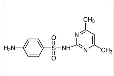 <p>Short-acting sulphonamide with a dimethyl-substituted pyrimidine ring.</p>