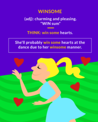 <p>charming, pleasing</p>