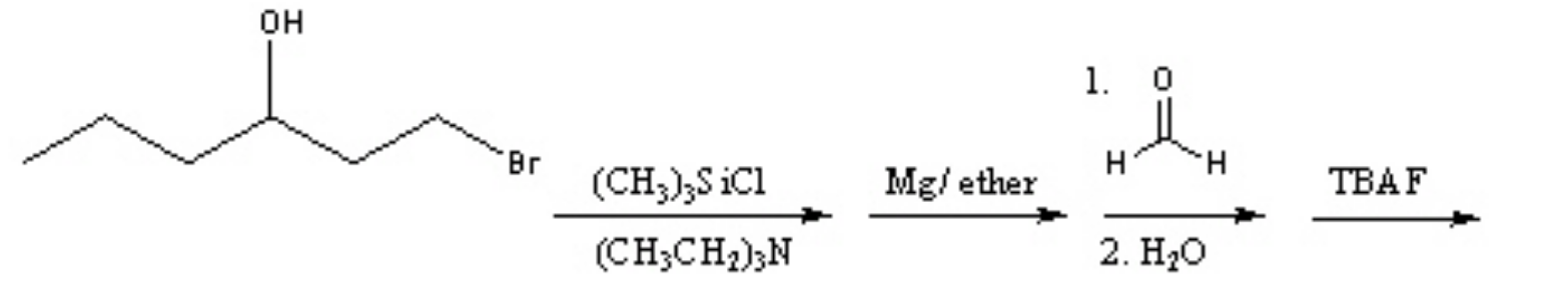 <p>Predict the product(s) for the following reaction sequence.</p>