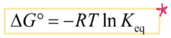 <p>__________ of a<strong> reaction under </strong><span style="color: blue;"><strong>standard conditions</strong></span>, 298K pressure, 1 atm; and all solutes at 1M concentration. R is the gas constant. This is a <strong>known value. </strong></p><p><strong>**Know this formula </strong></p>