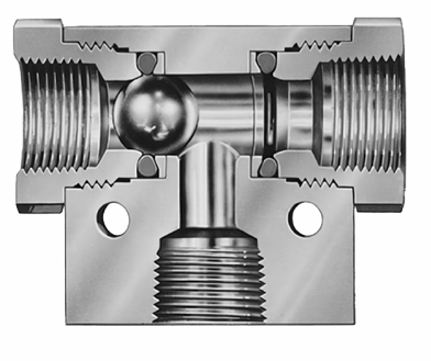 <p>Shuttle valves omdirigerar vätskeflödet när trycket i ett av systemen sjunker, så att till exempel nödreservsystemet kan ta över.</p>