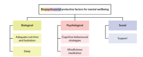 <p><span>utilised by individuals as tools in their day-to-day lives to promote and maintain high levels of mental wellbeing. Protective factors can work in two ways by: </span></p><p class="MsoNormal"><span>• reducing risk of low levels of mental wellbeing / developing a mental health disorder </span></p><p class="MsoNormal"><span>• increasing likelihood of high levels of mental wellbeing.</span></p><p class="MsoNormal"><span>Do not guarantee high levels of mental wellbeing but may help to improve an individual’s mental wellbeing. Recognise that individual protective factors are not always a solution to managing low levels of mental wellbeing, further interventions and treatments may be required. </span></p>