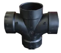<p>A tee used as fitting for a soil pipe designed with a slight curve in the 90° transition to channel flow.</p>