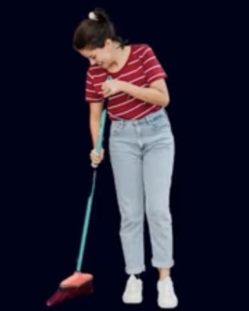 <p>To sweep</p>