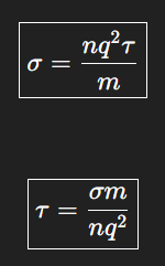<p>Sigma = 1/rho → conductivity = 1/resistivity</p>
