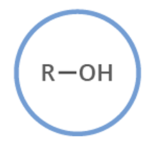<p>(-ol), oxygen heteroatomic, ex. ethanol</p>