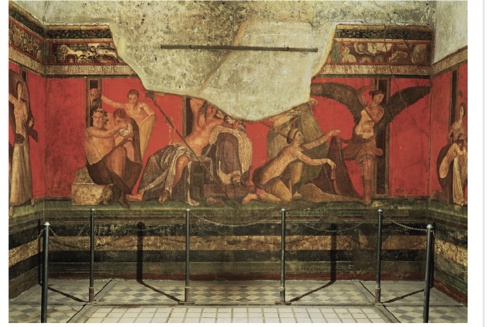 <p>This kind of illusionistic painting probably developed from__ painting form the theater, or stage painting.</p>