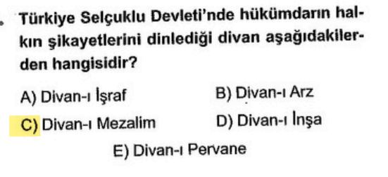 <p>"Zulme uğrayanların" (Mezalim) gittiği, hükümdarın başkanlık ettiği en üst yargı organıdır.</p>