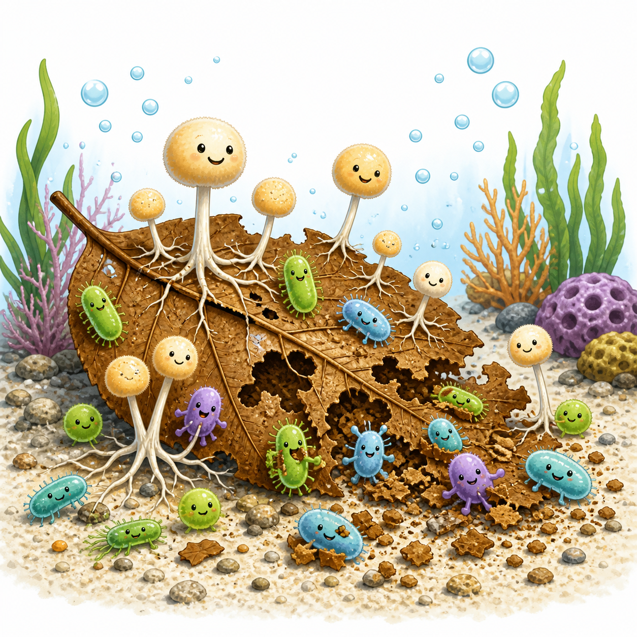 <p>Organisms that get energy by breaking down dead material on the ocean floor.</p>
