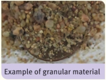 <ul><li><p>Physical Weathering</p></li><li><p>Occurs when rocks break up into small grains or pieces</p></li><li><p>Forms sand or very small pieces of gravel</p></li></ul><p></p>