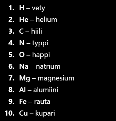 <p>Atomi on rakennuspalikka, josta aine muodostuu. Atomi koostuu tietystä määrästä protoneita, neutroneita ja elektroneja. ESIM , proteiinit hiilihydraatit ja rasvat.</p>