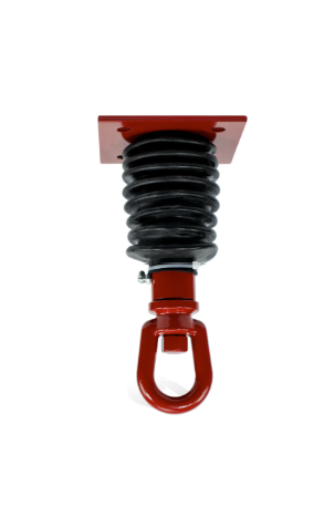 <p>Extra Heavy Duty Tire Swivel - Red - Hangs 10 1/2” from pipe. <br>Use with H140 - H150 or H172.<br>Plate is 5 1/2” x5 1/2” with four 1/2” holes that are 3 5/8” center to center.</p>