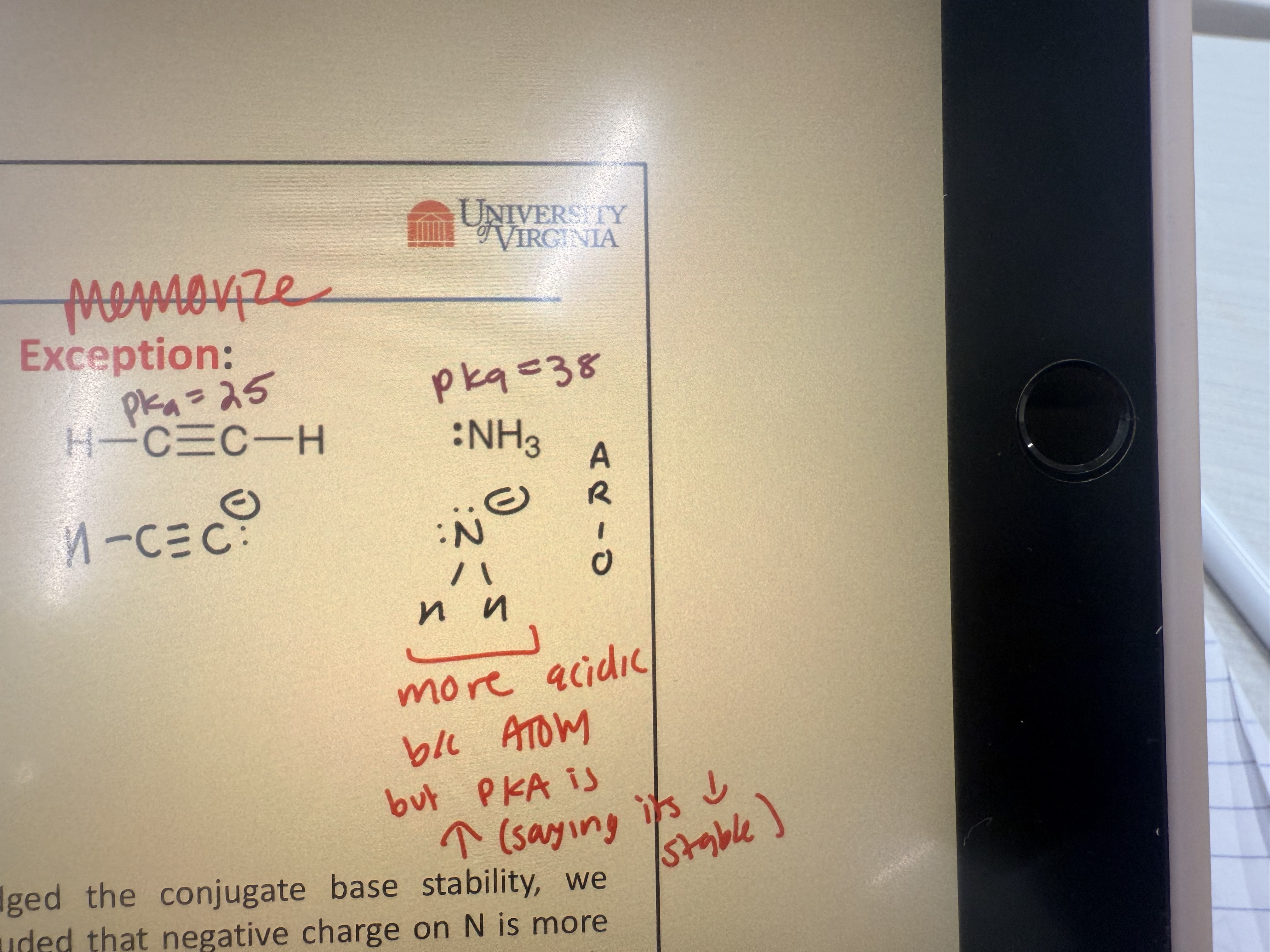 <ul><li><p>EVEN THOUGH THE NH3 SHOULD BE MORE ACIDIC IT ISNT</p></li><li><p>pka’s just prove they don’t work </p></li></ul><p></p>