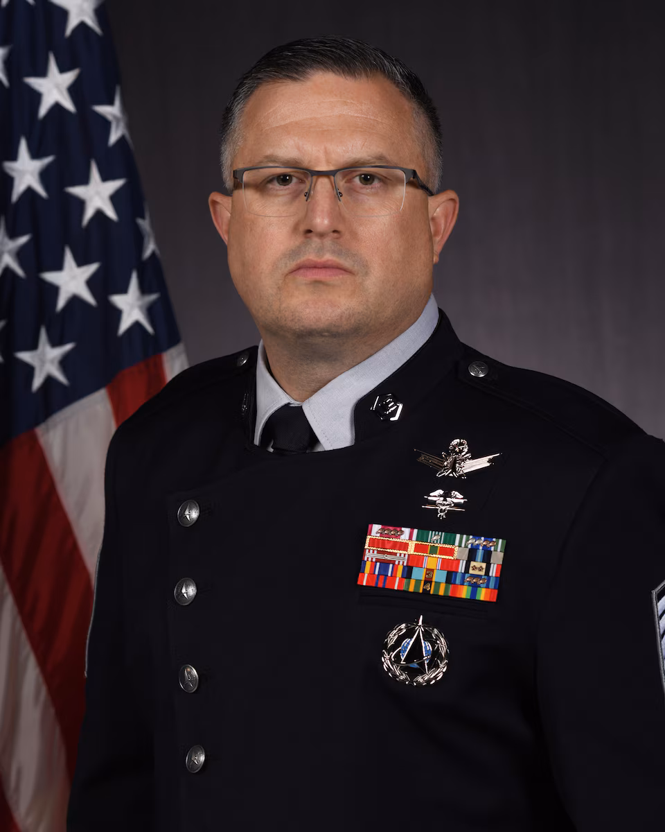 <p>Chief Master Sergeant (CMSgt) Ryan Dawson</p>
