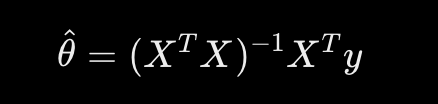 <p><span>A closed-form method for finding the parameters that minimize linear regression MSE.</span></p>