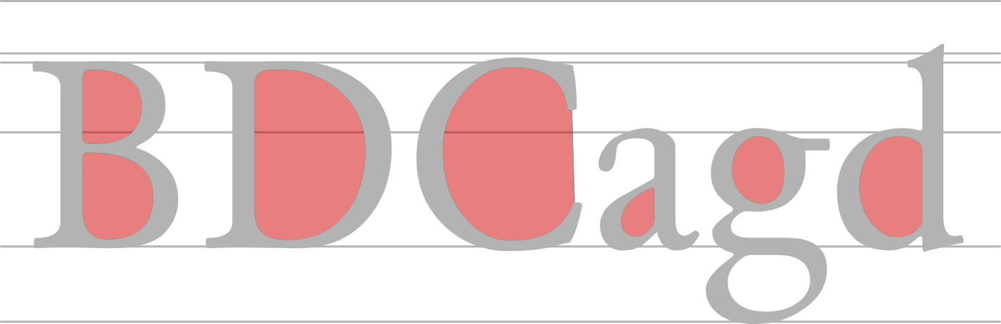 <p>negative space in letters</p>