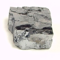 <p>Metallic mineral with silver cubic crystals; ore of lead.</p>
