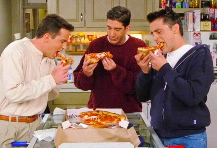 <p>eat pizza</p>