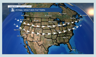 <p>In what direction does the weather typically move across the United States?</p>