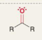 <p>oxyged double bond with carbon, the carbon is bonded with two R’s</p>