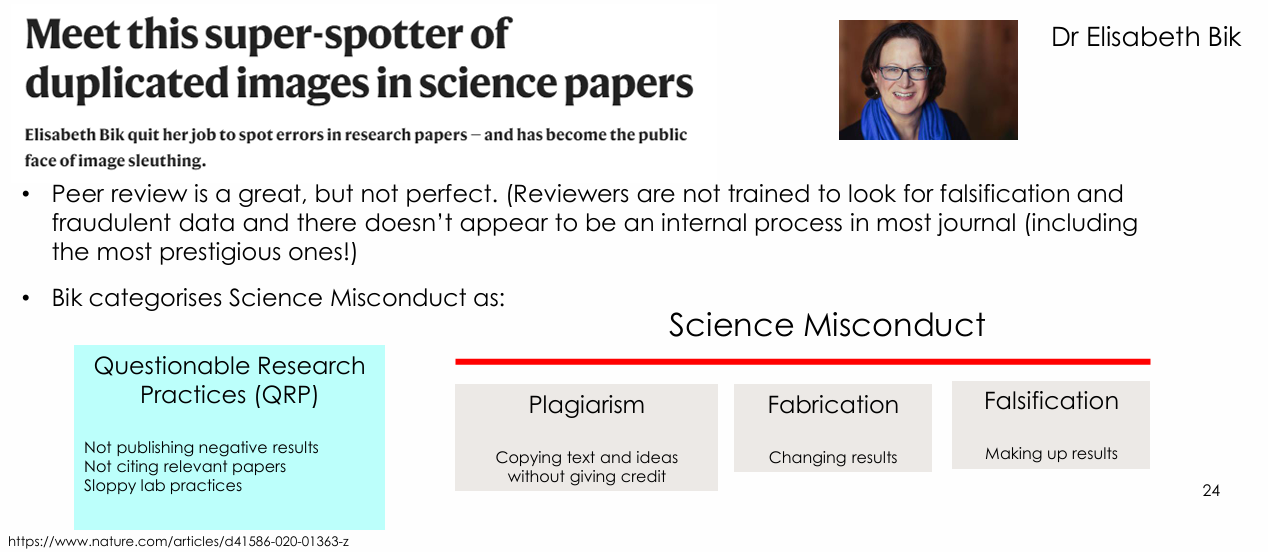 <p>Why did the lecturer say peer review does not guarantee that published research is free from misconduct?</p>