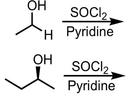 <p>1*/2* Alcohol to alkyl chloride </p>