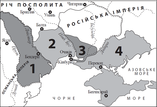 <p>Рік указу Єкатерини, за яким територія “4” відходила до росії</p>