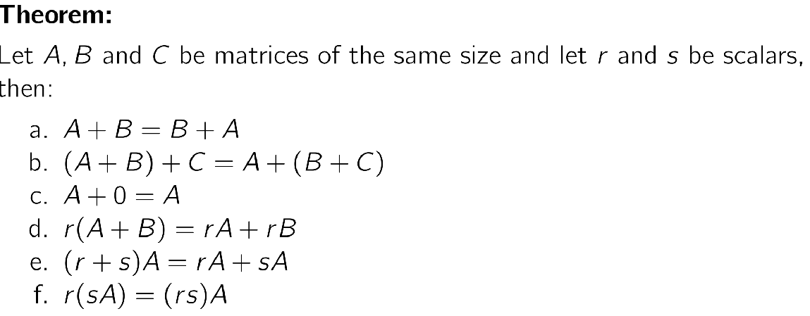 <p>*Note: AB does not equal BA!!</p>