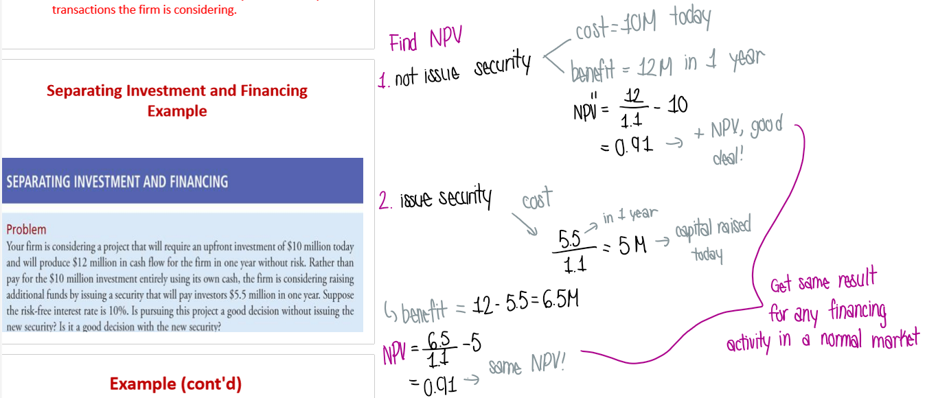 <p>The results are the same &amp; their NPV’s are the same!</p>