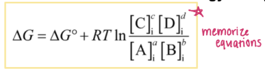 <p>The _____ free-energy change for chemcial reactions under <span style="color: blue;"><strong>NON-STANDARD conditions</strong></span> is a <strong>function </strong>of the <strong><mark data-color="yellow" style="background-color: yellow; color: inherit;">standard free-enery change. DeltaGo</mark></strong></p><p><strong>**Know this formula </strong></p>