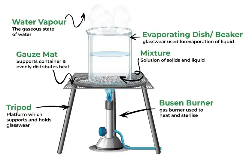 <p>Evaporation or boiling</p>